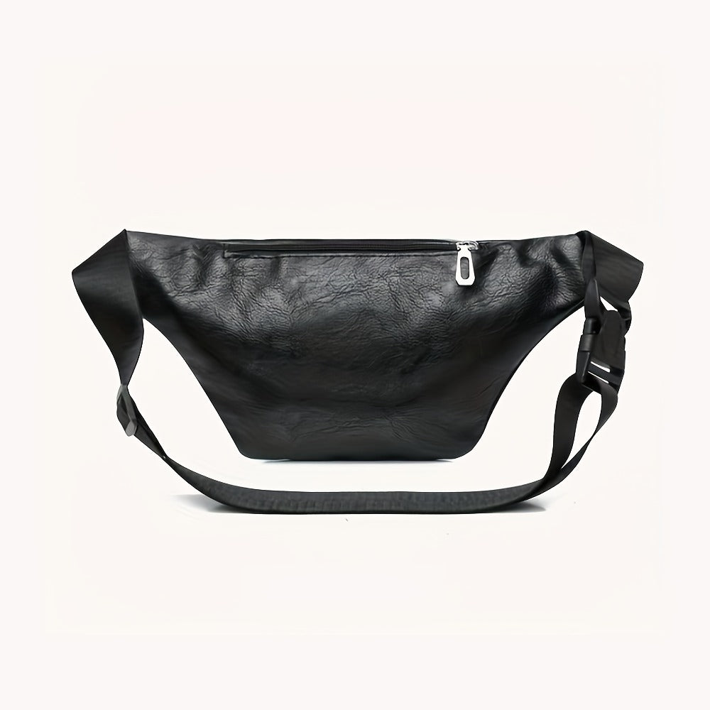 4 Color Men'S and Women'S Casual Waist Bag Faux Leather Waist Bag with Adjustable Strap, Suitable for Exercise, Running, Travel, Hiking, Fitness, Sports Large Capacity Phone Pouch