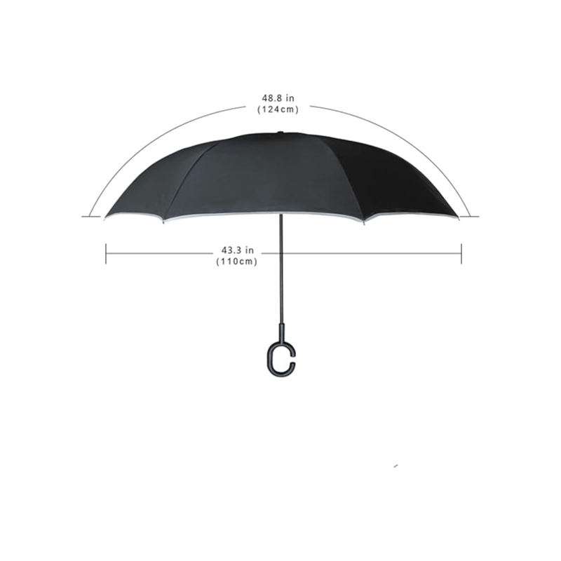Vivicreate Classic C Shaped Handle with Easy Grip - Windproof, Rainproof and Durable Canopy Design – Versatile Travel, Perfect for Rainy Days