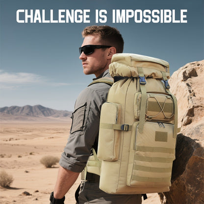 Tactical Outdoor Backpack Unisex, 21.13gal Large Capacity Molle System Rucksack, Multi - Pocket Camping Backpack with Durable 600D Fabric, Ideal for Hiking, Camping, Outdoor Adventures