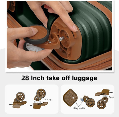 3In1 Set Includes 20-Inch, 24-Inch, 28-Inch Luggage with Scratch-Resistant Material, Super Light, Thickened, 3pcs Large-Capacity Suitcase