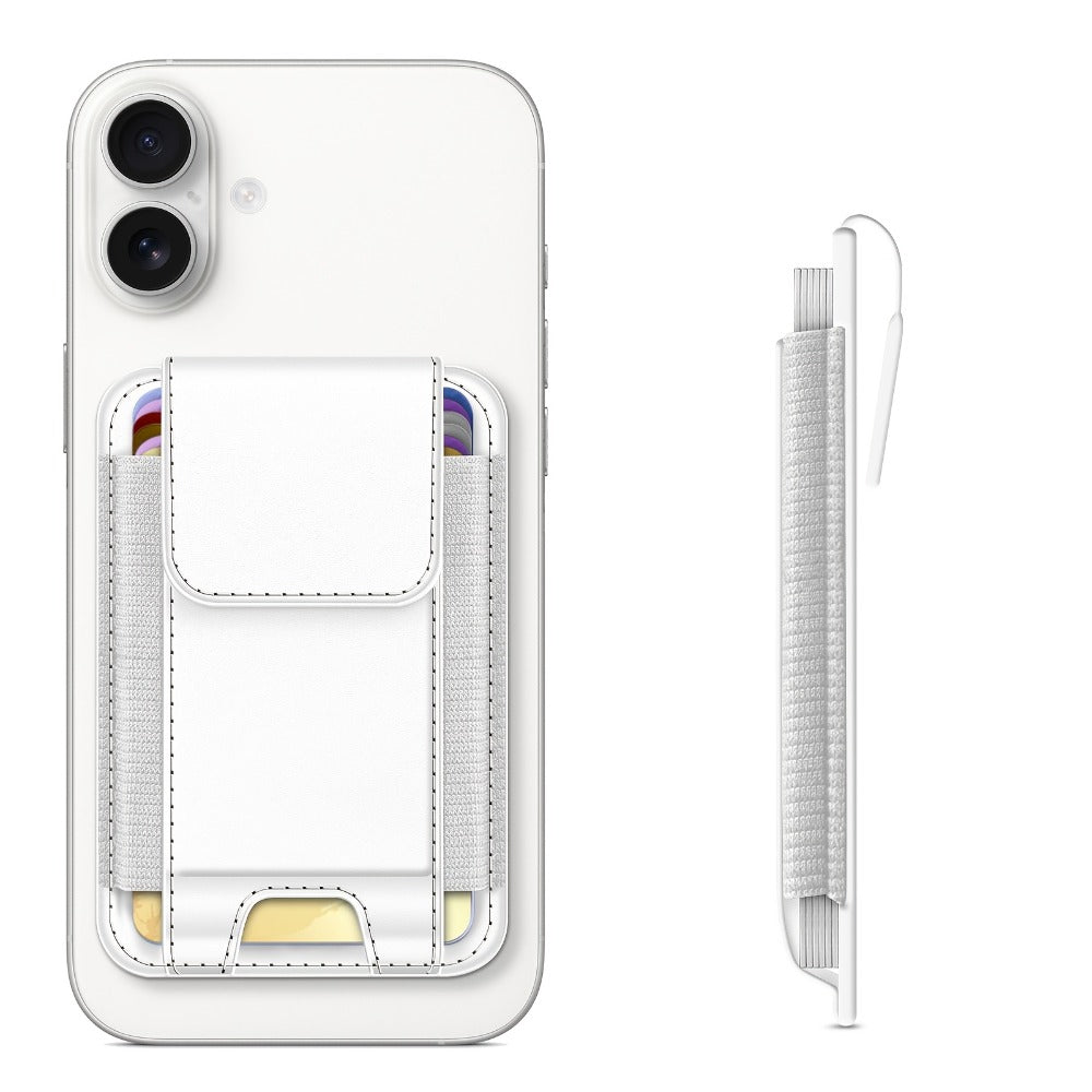 Magnetic Card Wallet Holder for Iphone 16/15/14/13/12 Series, Fit 6 Cards, Safe RFID Blocking, Slim Faux Leather Wallet Credit Card Holder for Women Men