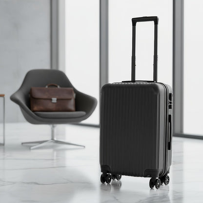 Luggage Trolley Case, 20-inch Boarding Case, ABS Lightweight Hard Shell, TSA Lock, 360-degree Smooth Swivel Wheels, Telescopic Handle, Zipper Opening And Closing, Suitable for Various Travel Occasions, Black, White, Silvery, Rose Golden