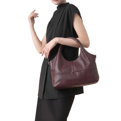 Elegant Genuine Leather Handbag For Women Designer Crossbody Shoulder Satchel With Adjustable Strap, Top Handle, And Secure Zipper Closure, Black, Designer Handbags
