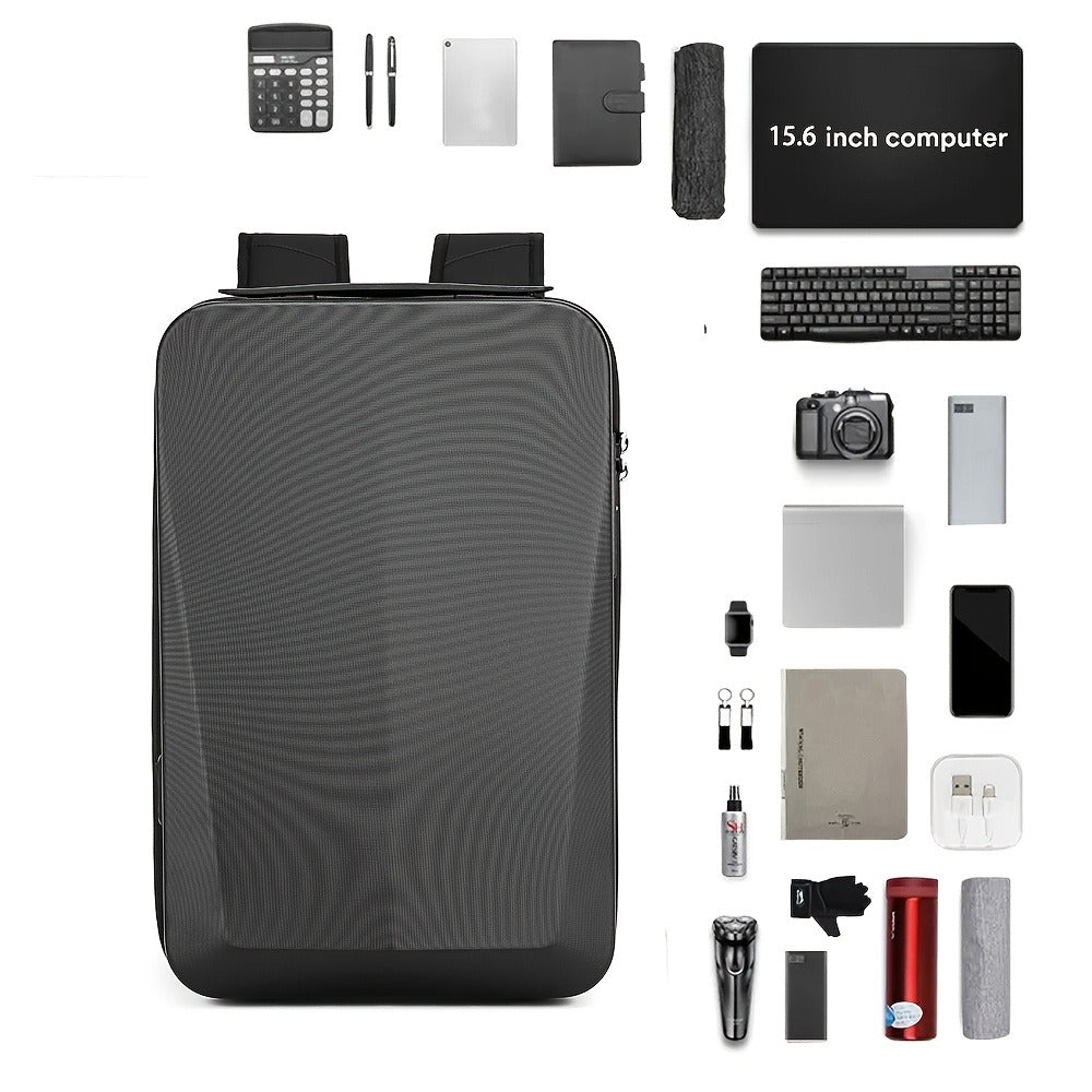 Resilvery New Ultra-Thin Men'S Business Backpack Hard Shell Backpack Laptop E-Sports Business Anti-Theft Computer Bag Hardcore Backpack