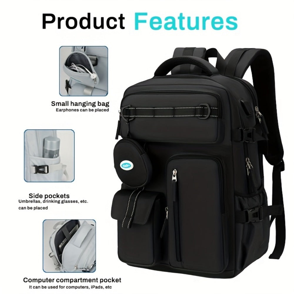 Backpack for Women – Nylon, Lightweight, Trolley Sleeve, for Travel & Work | Bag Vero – detail view 6