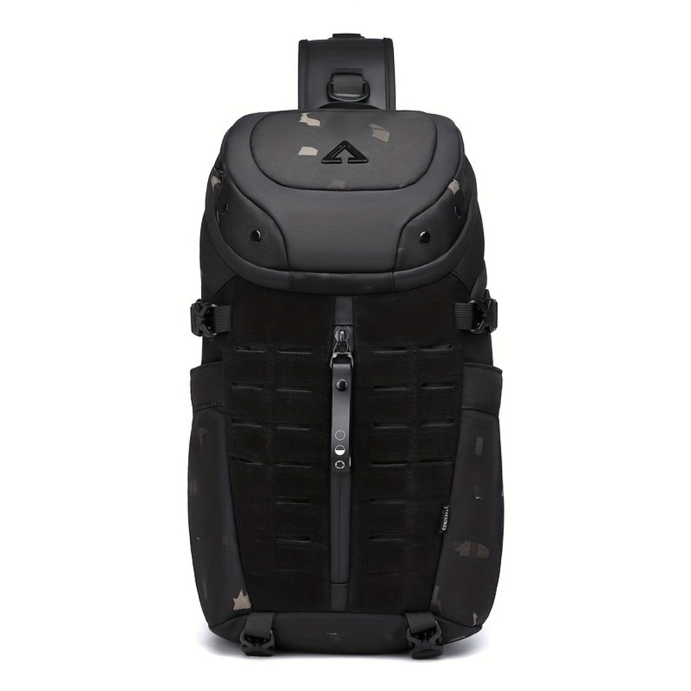 [Stylish Crossbody Bag] Resilver Men's Large Capacity Chest Bag, a Stylish Crossbody Bag Designed for Short Trips, Perfect for Men As a Fashionable Sling Or Shoulder Bag