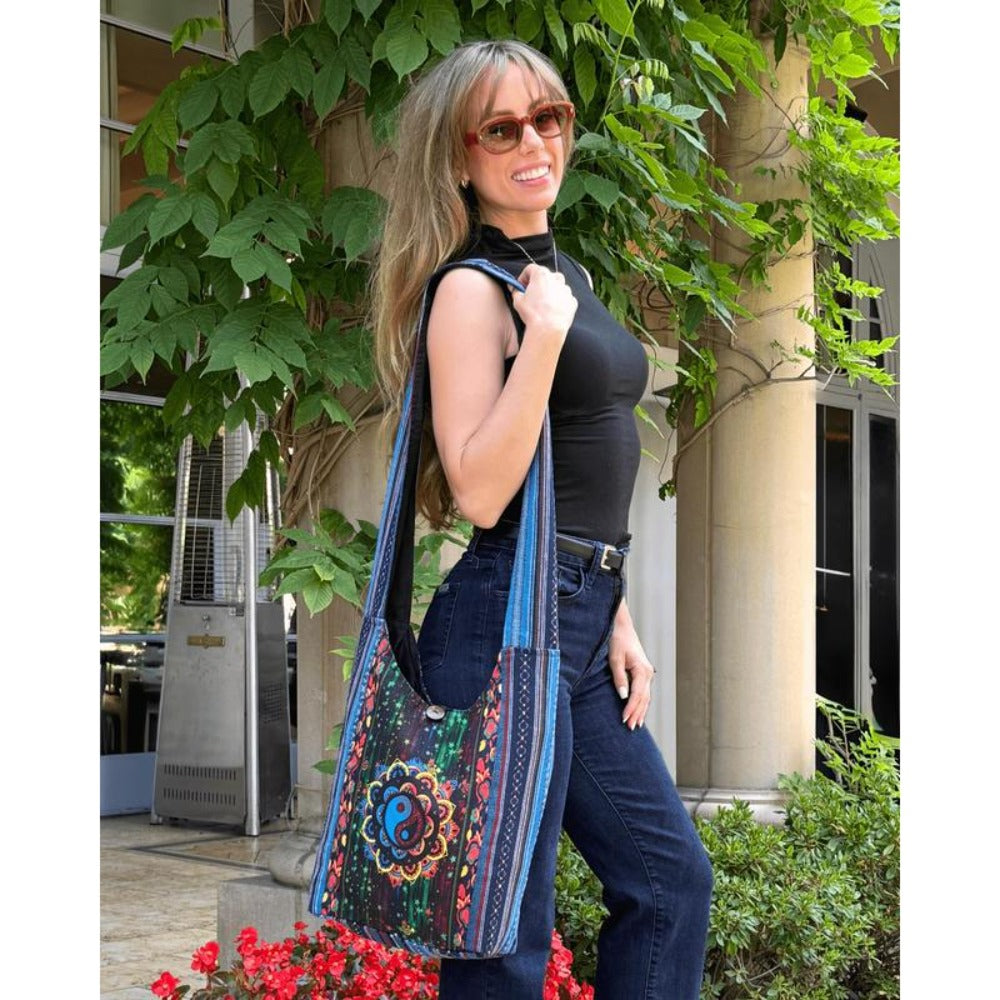 JUPITER GEAR Collection Yin Yang Print Hobo Bag