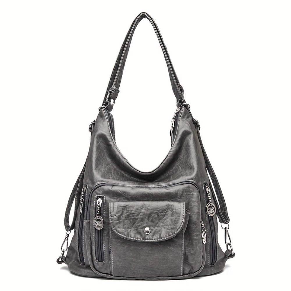 [Stylish Versatile Handbag] Vintage New PU Soft Shoulder Purse, Spacious Stylish Handbag, Everyday Versatile Crossbody Bag