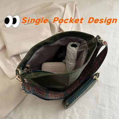 2pcs Vanaheimr Bohemian Style Soft Tote Bag, with Adjustable Shoulder Strap, Zipper Closure, Polyester Lined,, Lightweight Handheld Bags for Going Out, Ideal for Best Birthday Gifts, Christmas And Valentine's Day Gifts