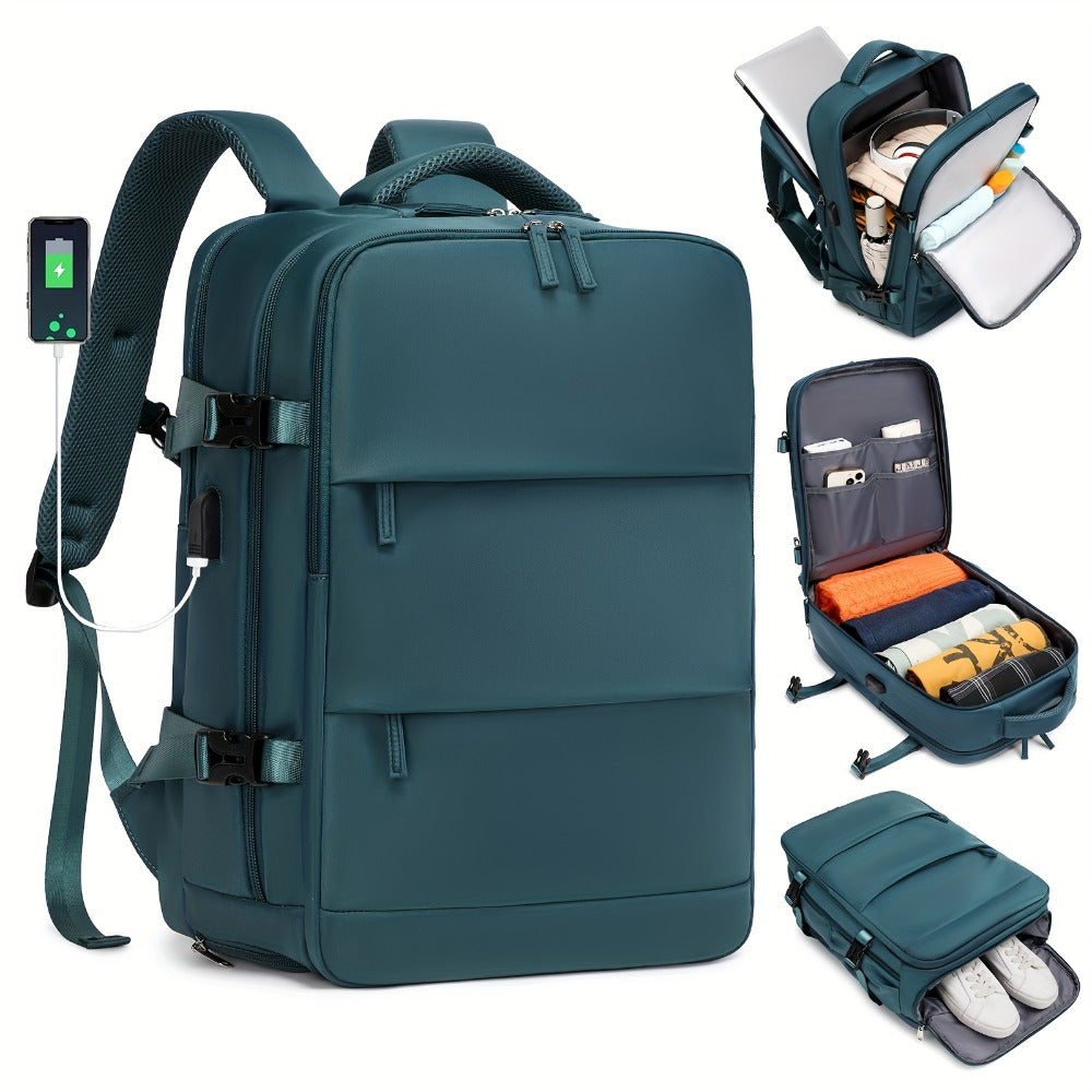 1pc Carry-On Backpack, a Spacious Travel Bag Suitable for Both Men And Women, Approved by Airlines, Ideal for Hiking And Business Use As a Laptop Daypack