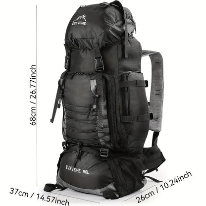 1pc 23.78gal Hiking Daypack Backpack High Quality Large Capacity Bag Hydration Pack for Men and Women Camping Traveling Halloween Black Friday Christmas Thanksgiving Gift for Boyfriend Husband Father
