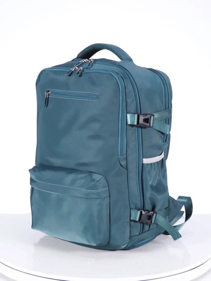 Men'S & Women'S Nylon Travel Backpack with Shoe Compartment, Laptop Sleeve, Wet/Dry Separation Pocket, USB Charging Port, and Multiple Compartments - Stylish Teal Casual Daypack for Travel & Commute, Backpack for Travel