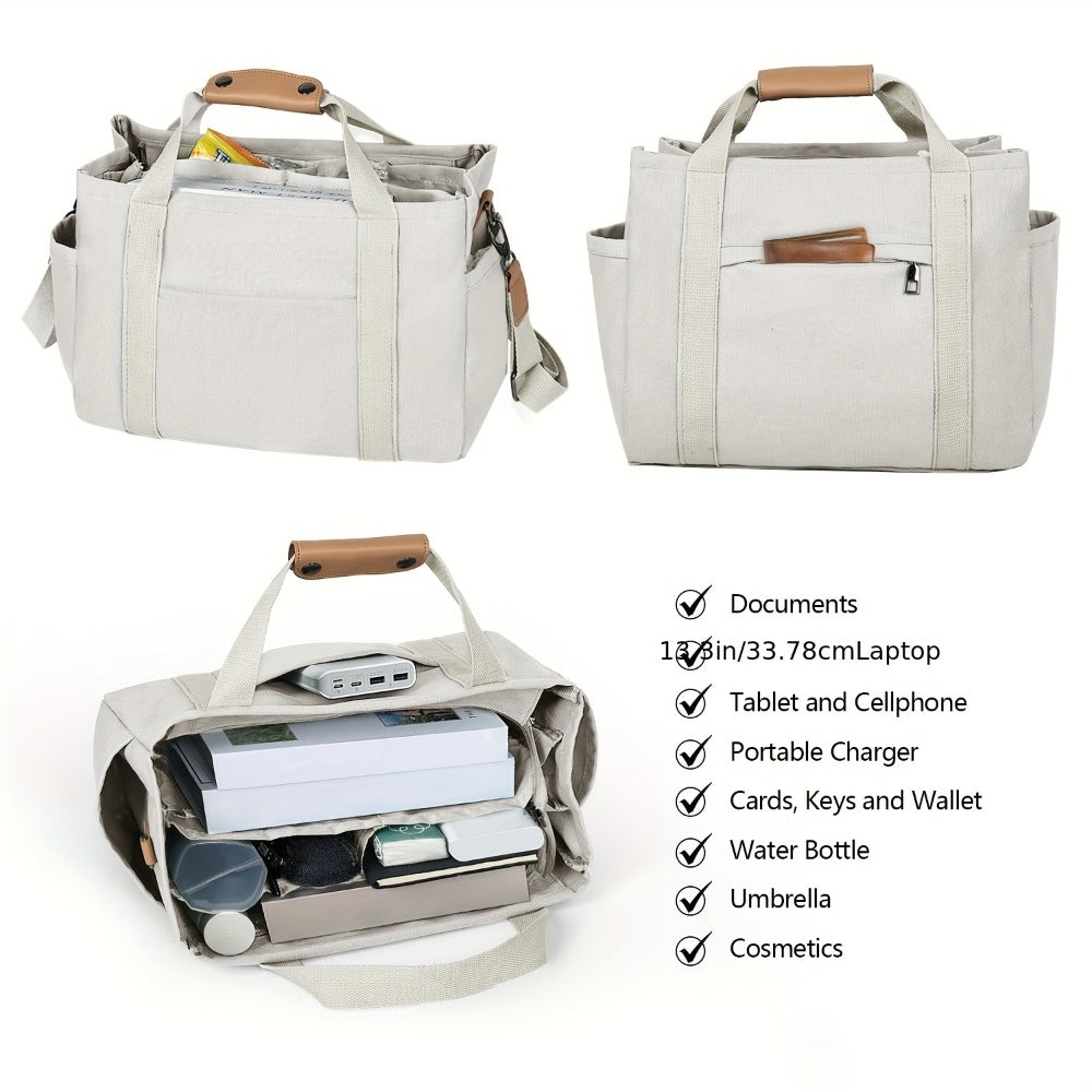 Tote Bag for Women with Pockets, Cute Crossbody Shoulder Purses Mommy Handbag for Work Travel