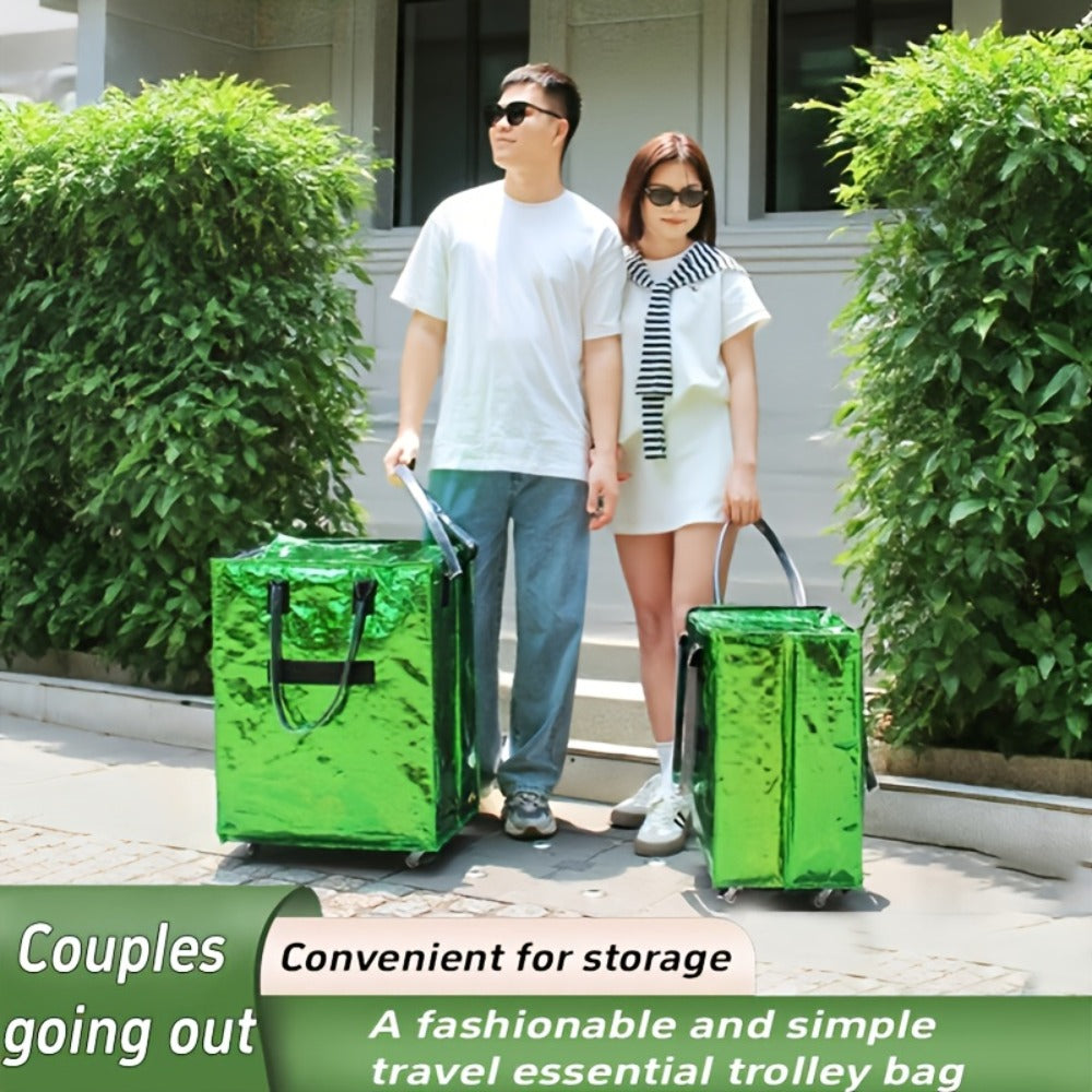 A Versatile Trolley Bag That Combines Both Large And Small Sizes, Designed for Easy Pulling And Carrying. This Two-Part Travel Case Serves As a Backpack for Household Items, a Casual Bag for Men, And Is Perfect for Travel Essentials with Ample Space