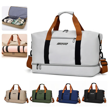 Lightweight Women'S Travel Tote Bag, Weekend Overnight Carry-On Gym Bag with Wet Pocket for Travel And Fitness