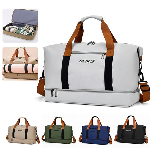 Lightweight Women'S Travel Tote Bag, Weekend Overnight Carry-On Gym Bag with Wet Pocket for Travel And Fitness