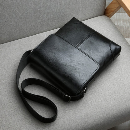 PU Textured Business Men's Shoulder Bag, Crossbody Men's Backpack, Scratch Resistant, Wear-resistant and High Quality, Briefcase Suitable for Office, Daily Travel, Local Fast Delivery