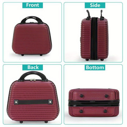 20" Carry On Luggage and 14" Mini Cosmetic Cases Travel Set Lightweight ABS Suitcase with Lock, Hardside Luggage with Spinner Wheels 2pcs Set Carry On Bag for Airplanes