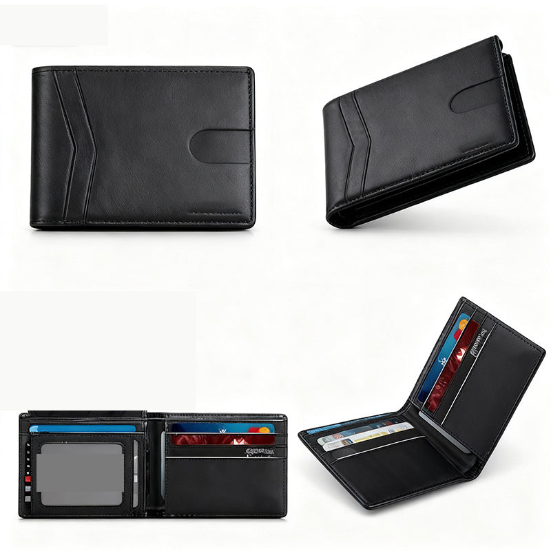 Men's Ultra-Slim Wallet - Genuine Leather Wallet - Anti-Theft Money Bag Bi-fold Wallet - Ultra-Slim Credit Card Holder A perfect gift for birthdays, anniversaries, Father's Day, Christmas, or any other occasion. 4.4 x 3.2 x 0.47 inches (Note that X1-10 ar