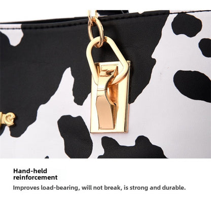 6pcs Set PU Fashion Cow Pattern Tote Bag Set, A Cost- Women'S Shoulder Bag, Crossbody Bag, And Wrinkle Resistant Handbag, Suitable As A Gift