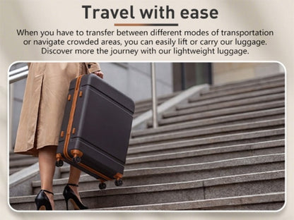 Luggage with Spinner Wheels, ABS Hardshell Suitcase, 20 Inch Carry On, 24 Inch Medium & 28 Inch Checked Suitcase Or 3pcs Luggage Set (20/24/28)