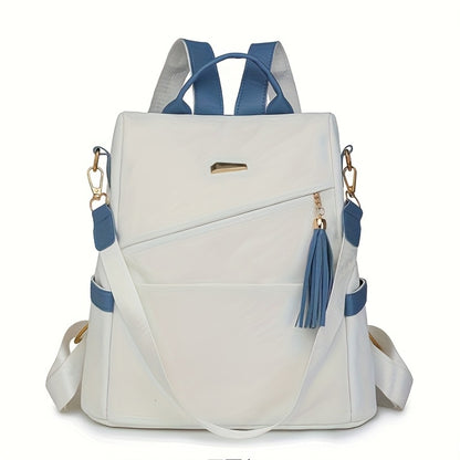 Simple Solid Color Shoulder Bag Female New Fashion Travel Backpack Dual-use s Large-capacity Leisure Female Schoolbag Backpack Purse for Women