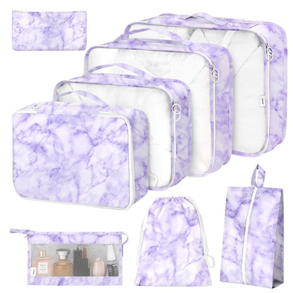 [Storage Bag]8pcs Packing Cubes Set Polyester Travel Bag Storage Bag Organizer Luggage for Travel Packing Organizers Set Packing Bag Suitcase Clothes Travel Organizers Storage of Seasonal Items