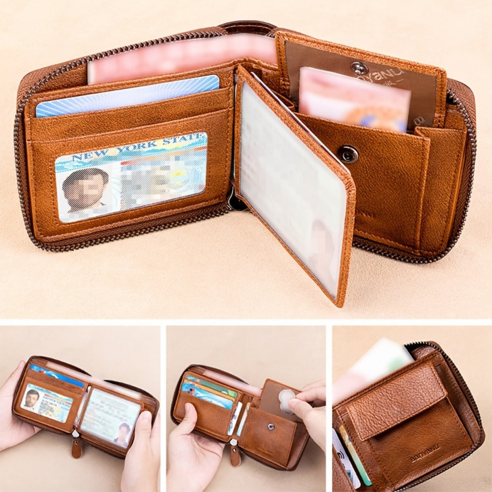 Men's Wallet – Genuine Leather, Large Capacity, RFID Blocking | Bag Vero – detail view 5