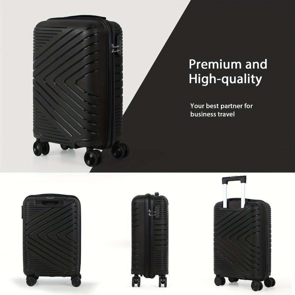 Two-Piece Luggage Set (20" And 14" Backpack) for Travel, Featuring Checked Suitcases That Are Lightweight And Portable, with Hard Sides And Spinner Wheels, Available in Rose Golden, Black, And Dark Blue