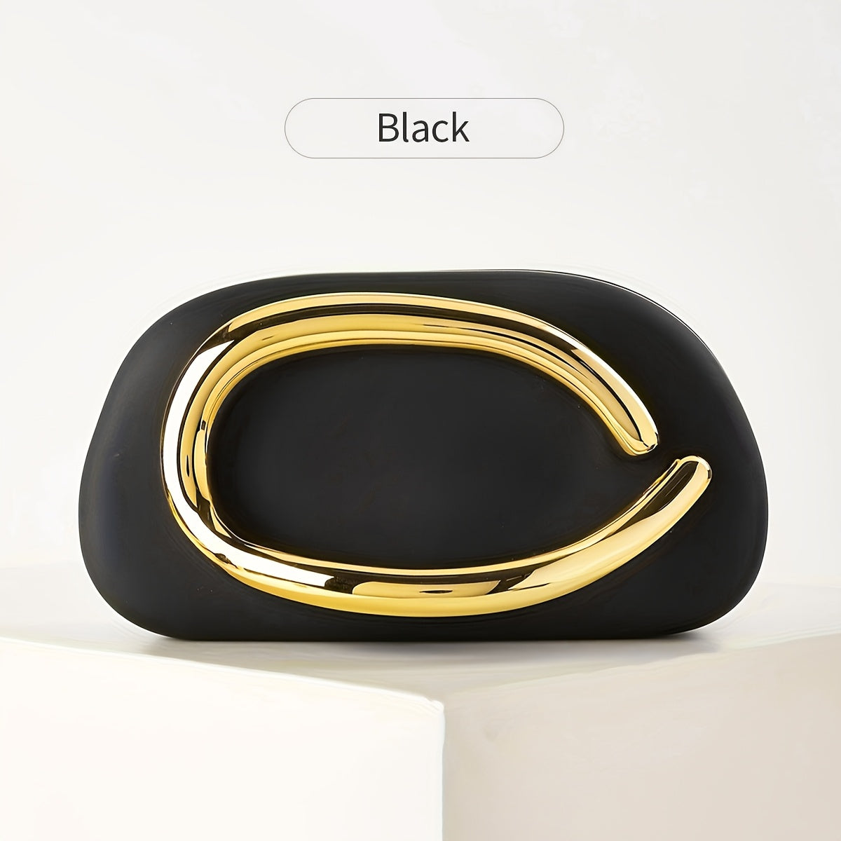 Women's Wallet – Acrylic Evening Clutch Golden Metal | Bag Vero – detail view 38