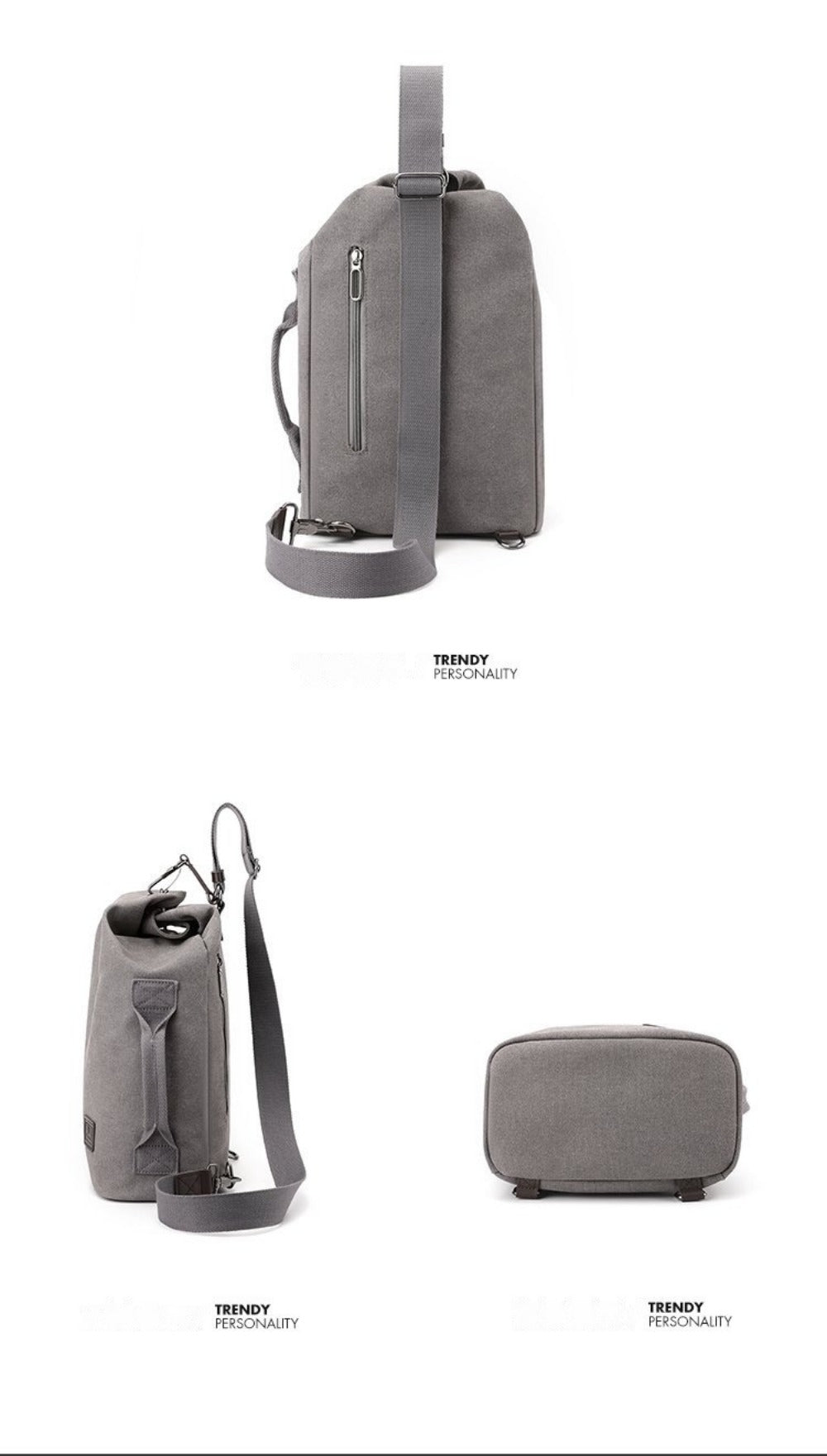 Men's Crossbody Bag – Canvas, Large Capacity, for Travel & Work | Bag Vero – detail view 25