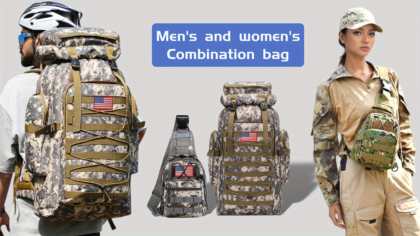 Men's Women's Hiking Backpack for Camping Backpack Rucksack Days Assault Pack for Climbing