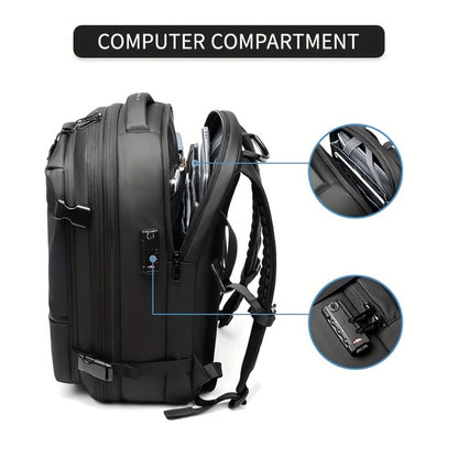 Somago Vacpack Backpack, 15.85gal Expandable Backpack with Vacuum Compression, TSA Lock Laptop Backpack Fit for 16 Inch PC with Air Pump, Anti Theft Travel Vacuum Backpack Space Saver Backpack