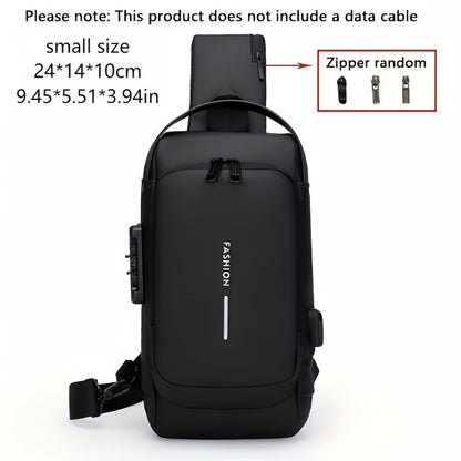 Anti-Theft Backpack, High-Capacity Adjustable Crossbody Backpack | Men'S, Anti-Theft Password Lock, Durable Fabric, Multi-Compartment Design, Secure Zipper Closure, Secure Travel Bag, It'S an Excellent Gift for Your Family And Friends