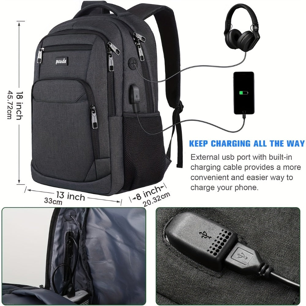 Laptop Backpack – 9 Colors, 15.6 Inch, USB Charging, for Travel & School | Bag Vero – detail view 11