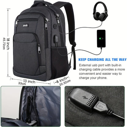 Laptop Backpack – 9 Colors, 15.6 Inch, USB Charging, for Travel & School | Bag Vero – detail view 11