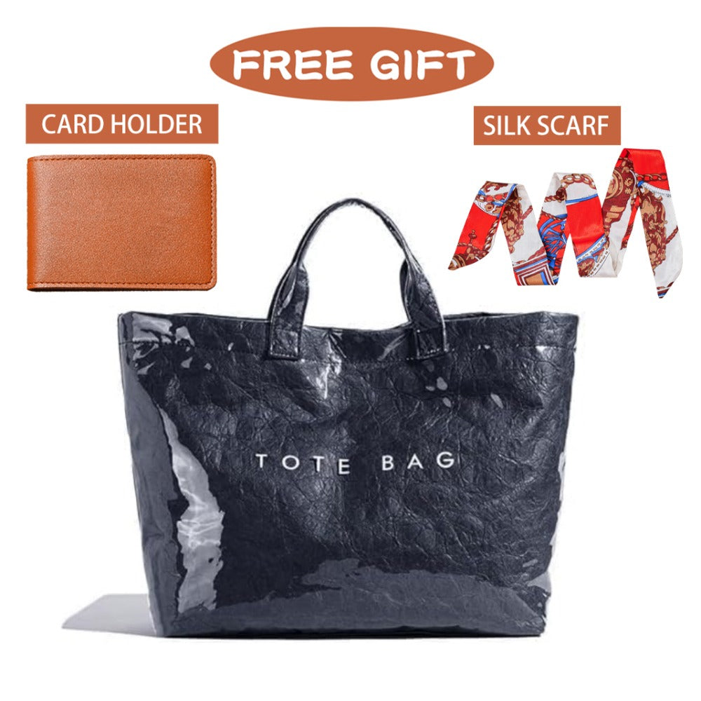 Large Plastic Tote Bag for Women, Perfect for Work, Featuring Letter Prints. Ideal As Hobo Bags, Kraft Paper Handbags, And Purses, Suitable for Valentine'S Day And Mother'S Day Gifts