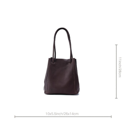 Leather Retro LadiesBucket Bag-Adjustable Shoulder Strap, Spacious Inner Removable Mini Pocket, Delicate Stitching, 3 Colors Available -Multifunctional Handbag for Office, Travel and Daily Essential, Stylish and Durable Tote Bag