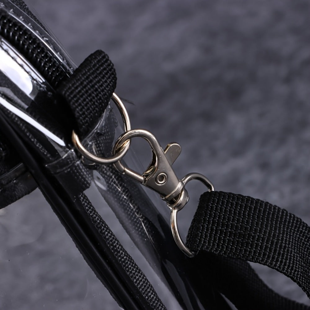 Men's Crossbody Bag – Clear, Adjustable Strap, Transparent | Bag Vero – detail view 7