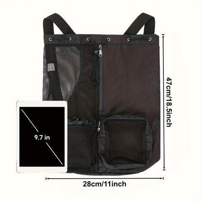 High Quality Winter Lightweight Travel Bag (Comes with Drip Bag), 6.6gallon Foldable Lightweight Nylon Backpack with Wet Bag And Zipper - Adjustable Shoulder Strap, Available In 2 Colors: Black, Light Blue Multiple Compartments to Choose From