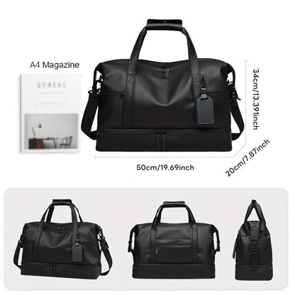 Overnight Bag Carry on Bag Travel Bag with Shoe Pouch Large - Capacity Men'S Weekend Travel Bag with Shoe Compartment Large - Capacity Sports And Fitness Bag, Men'S Handbag, Short - Distance Travel Backpack, Women'S Single - Shoulder Bag
