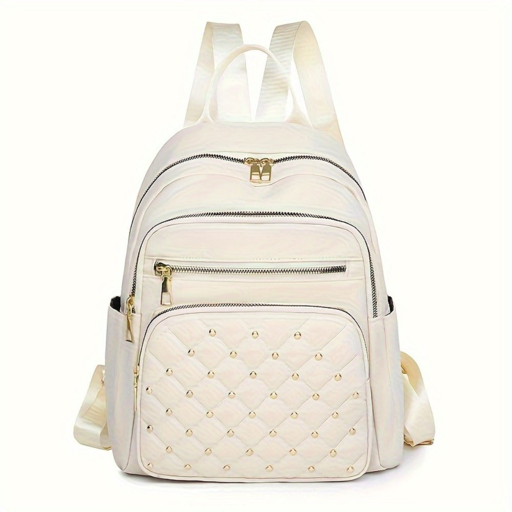 Autumn & Winter Casual Women's Backpack - Versatile Stylish Bag with Rivet Design + Multi-Pockets + Large Capacity + Adjustable Straps, Ideal for Work, Shopping & Travel, Top Holiday Gift Choice