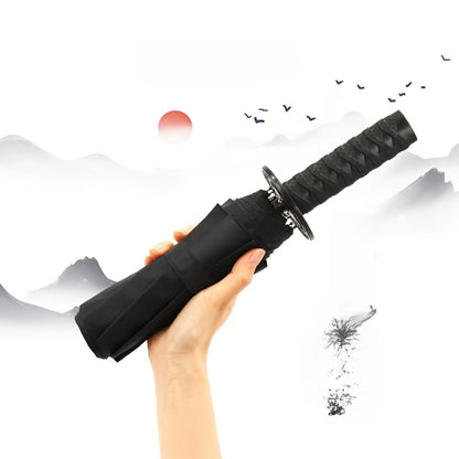 Samurai Sword Umbrella with Samurai Sword Handle, 20% Off Windproof Travel Umbrella, Lightweight And Portable Foldable Rain And Sun Umbrella for Outdoor Use
