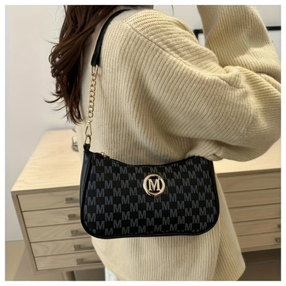 Vintage Style PU Crossbody Bag with Two Shoulder Straps, Can Be Worn On One Shoulder Across The Body, Adjustable, Removable Shoulder Strap, with Zipper Closure, Nylon Lining, Foldable Design, Women's Secure Zipper Bag Purse
