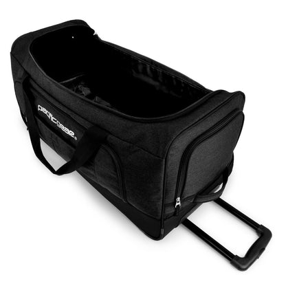 Pacific Gear Keystone 30" Polyester Upright Rolling Duffel Bag | Large Capacity, Lightweight, Retractable Handle & Recessed Wheels | Navy, Bright Red, Black, Grey, Purple, Olive - for Sports, Long Trips, & Camping
