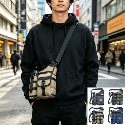 Men's New Shoulder Messenger Bag Outdoor Sports Leisure Walking Travel High Quality and Wear-resistant Practical Mobile Phone Kettle Bag