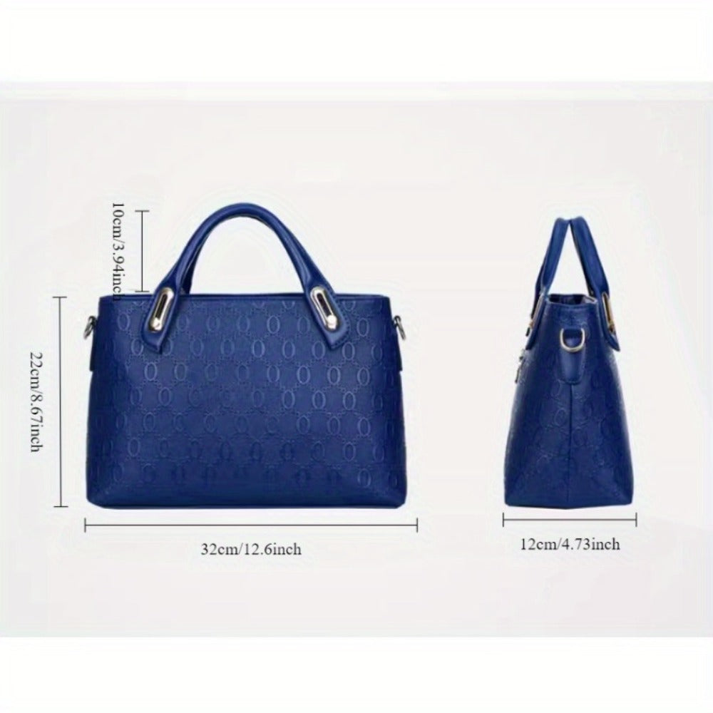 Women's Tote bag set, 4pcs bear pendant bag, large capacity tote purse crossbody bag