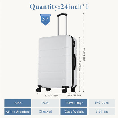 20/24/28 Inch Carry On Luggage - Hard Shell ABS Suitcase With Double Spinner Wheels, Lightweight Expandable Rolling Luggage With TSA Lock - For Travel - Suitable for Business & Leisure - Ideal Gift for Frequent Travelers