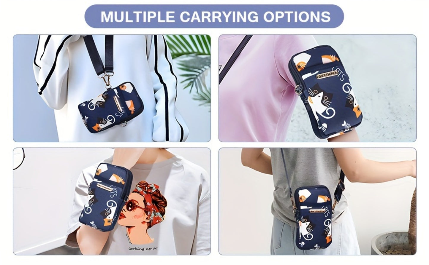 Trendy Oxford Crossbody Bag for Women - Features Adjustable Shoulder Straps, Zipper Closure, Sturdy Material, Casual Elegant Design, Ideal for Everyday Use And Travel