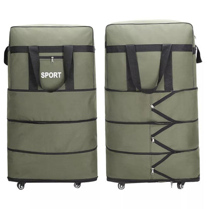 32'' Expandable Rolling Wheeled Duffle Bag Spinner Suitcase Foldable Luggage Expandable Black Blue Green Lattice